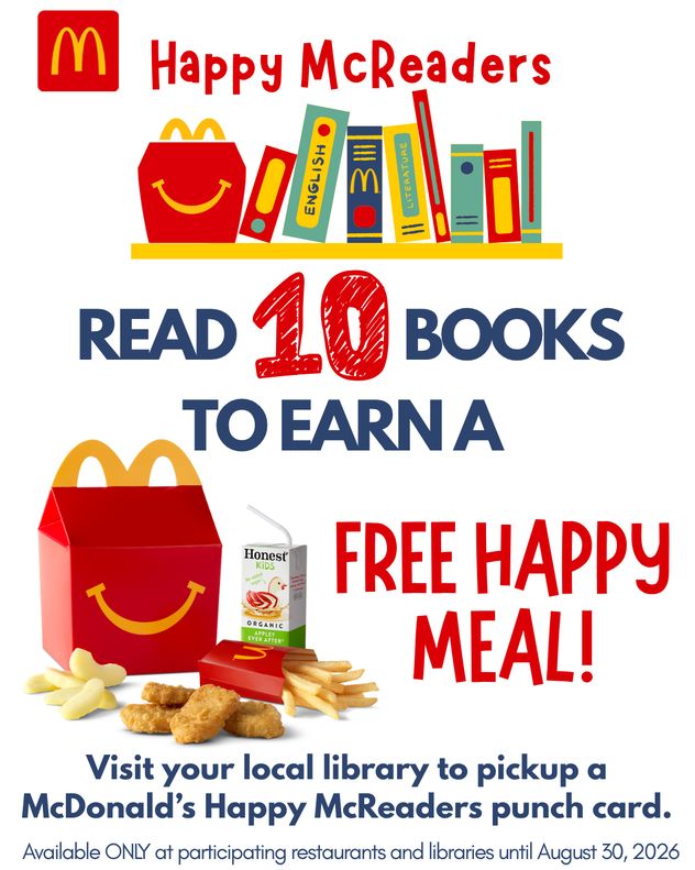 McDonald’s and Local Libraries Bring Back Happy McReaders Summer Program