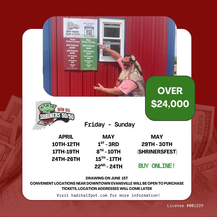 Shriners 50/50 Raffle Reaches $24,000 Milestone