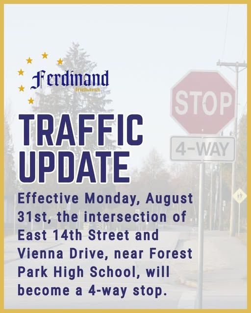 Ferdinand immediate traffic change near high school