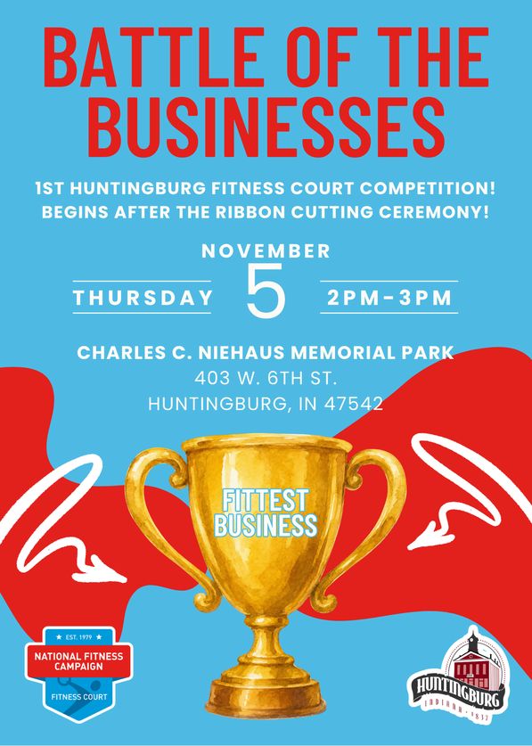 City of Huntingburg to Celebrate New Fitness Court with Ribbon Cutting and Battle of the Businesses Competition.
