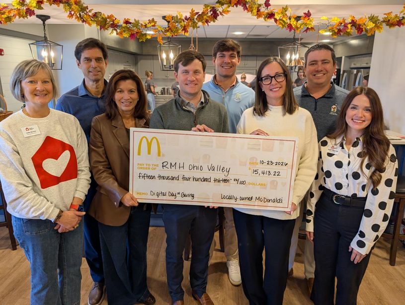 Local McDonald’s Restaurants Present $15K Donation to Ronald McDonald House Ohio Valley
