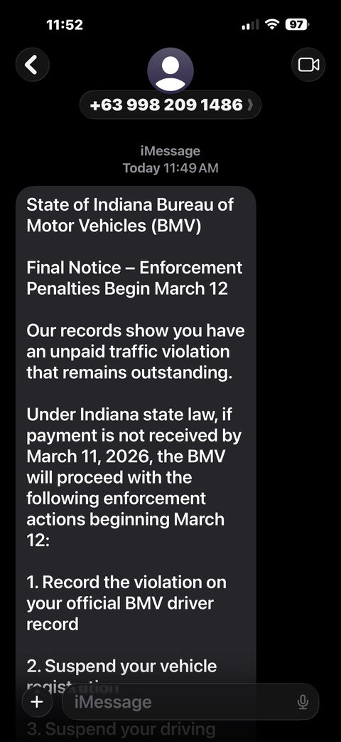 New Scam Text Alert: Don't Fall for Fraudulent Weblinks and Fake BMV Websites