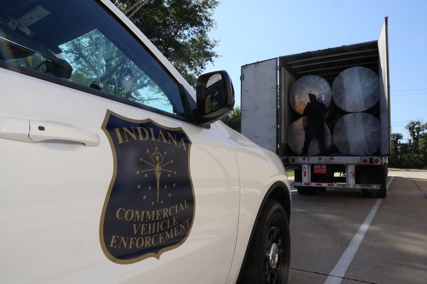 Indiana State Police Commercial Vehicle Enforcement Division Statistics for August 2026
