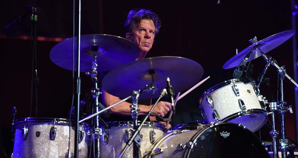 Chris Layton playing drums