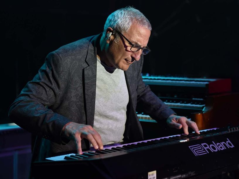 Joe Krown playing a keyboard