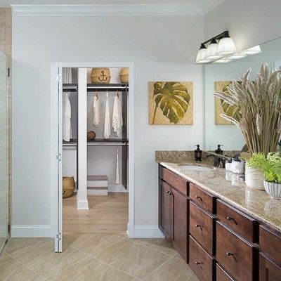 Bathroom with sink and shower