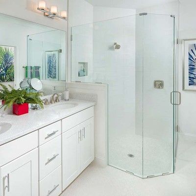 Bathroom with sink and shower