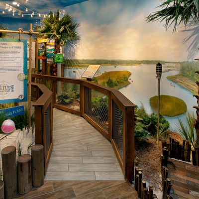 Decorative wooden bridge