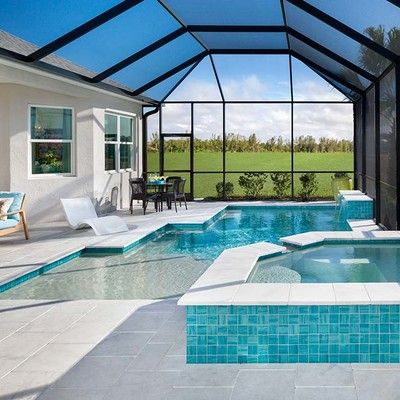 Indoor pool with field view
