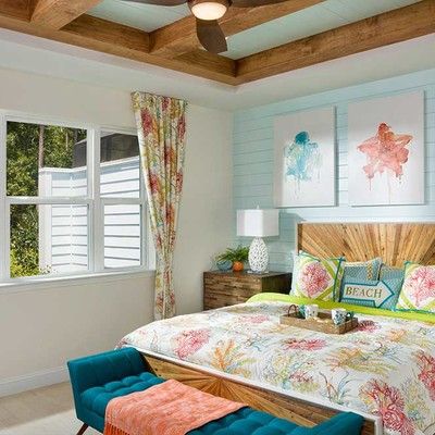 Bedroom with king size bed and large window