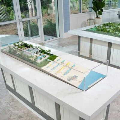 Room with a house models