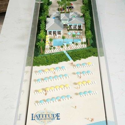 Room with a house models