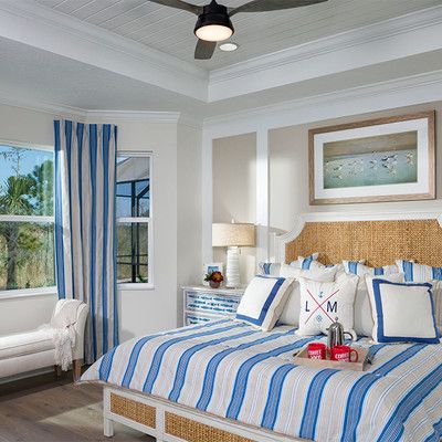 Bedroom with king size bed and large window