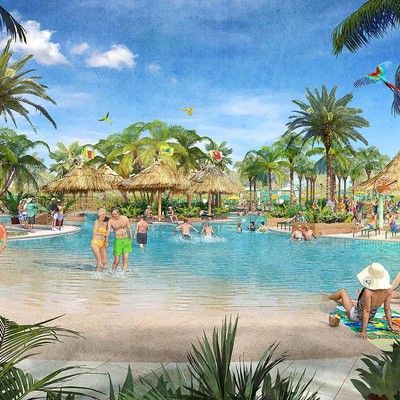 People relaxing by the pool
