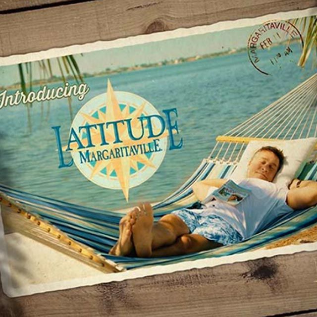 image of a man relaxing in a hammock with the Latitude Margaritaville logo to his left for the video clips