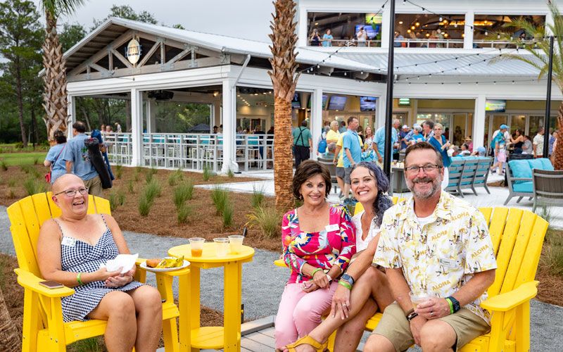 Residents enjoying the amenities in tne new Latitude Margaritaville Watersound community