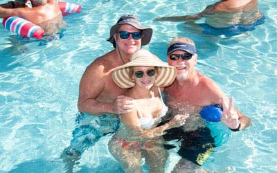 Residents enjoy the Latitude pool