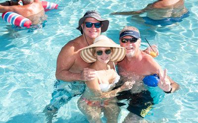 Residents enjoy the Latitude pool