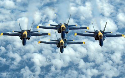 Blue Angels flying