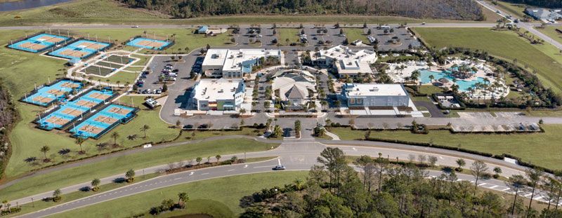 Latitude Margaritaville ariel layout of the Hilton Head development