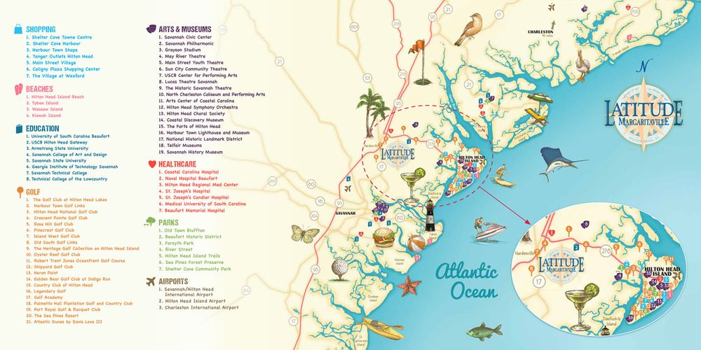 Latitude Margaritaville Daytona Beach Points of Interest Map