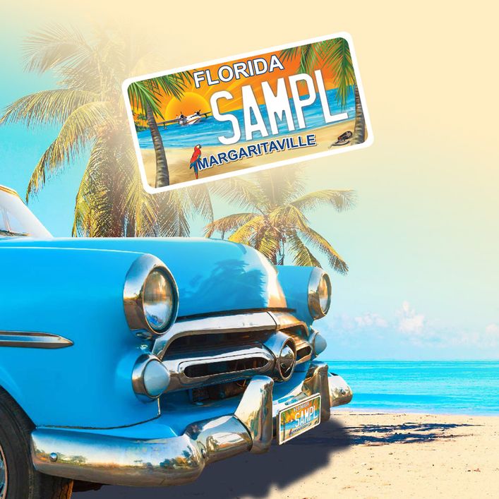 Margaritaville Florida License Plate