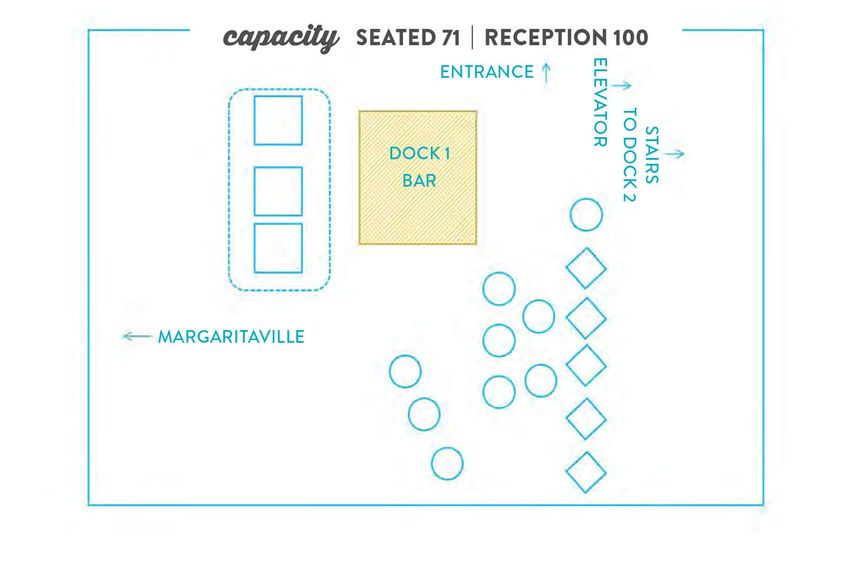 A image with Dock 1 floor plan. Visually impaired customers please call for assistance.