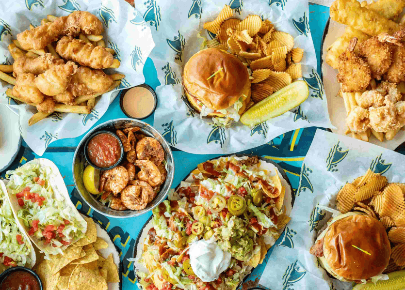 Variety of food from LandShark Bar & Grill