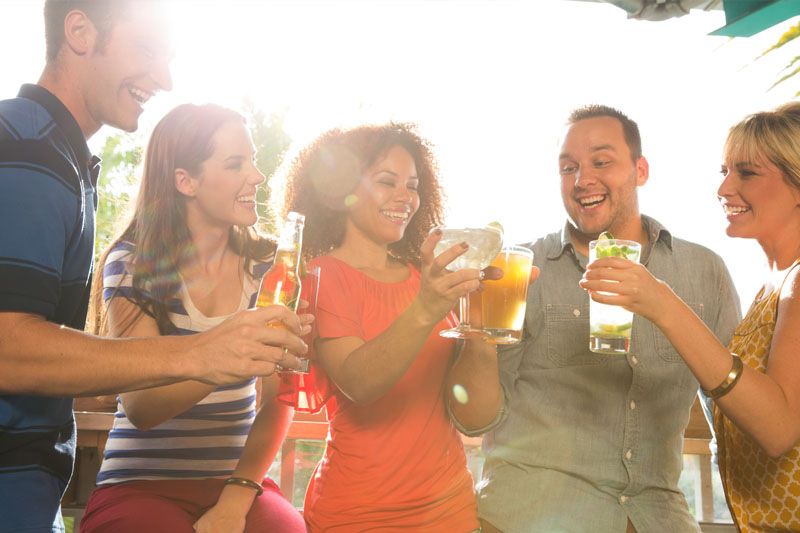 Group of people enjoying drinks