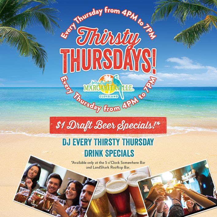 4:00-7:00pm : Thirsty Thursdays