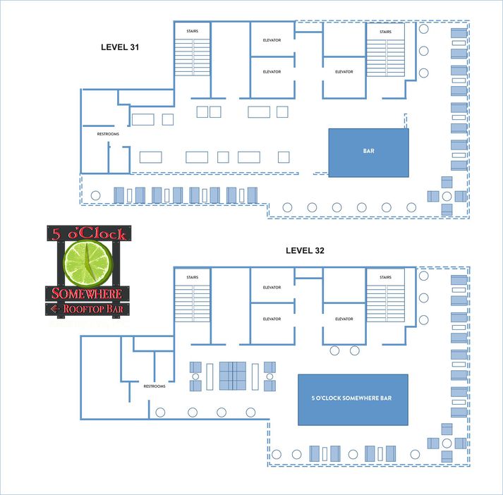 Overhead view of First and Second Floor