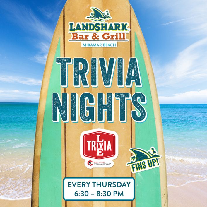 6:30pm - 8:30pm : Trivia Night