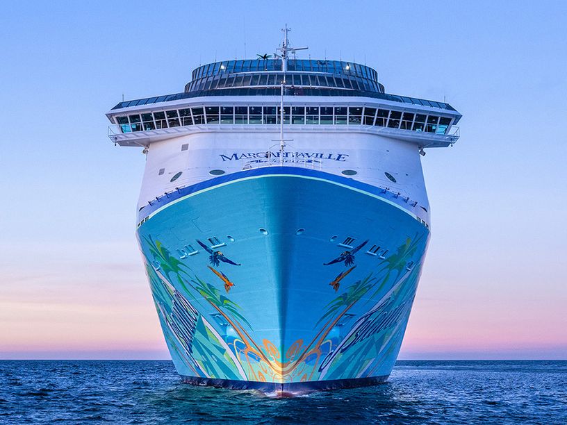 Front of the Margaritaville at Sea Islander cruise ship