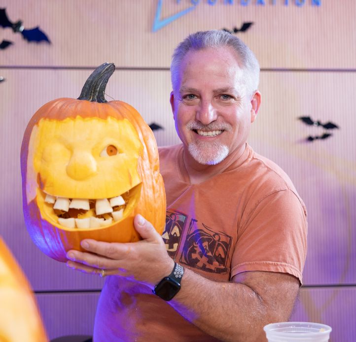 Jon Neill Unleashes His Pumpkin-Carving Genius inside Seacrest Studios