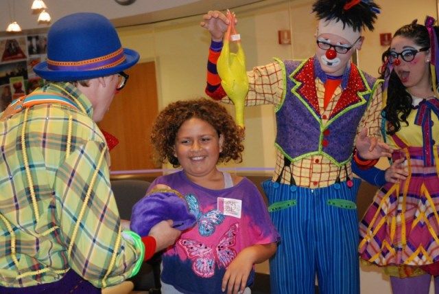 Patients At Seacrest Studios Clown Around With The Ringling Bros.
