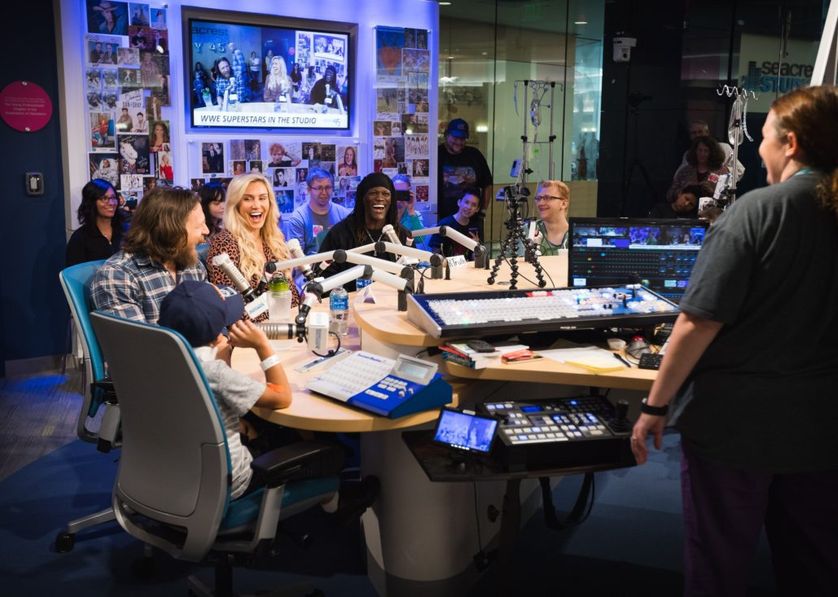 WWE Superstars Are Welcomed to Seacrest Studios with Yes! Yes! Yes! Chant