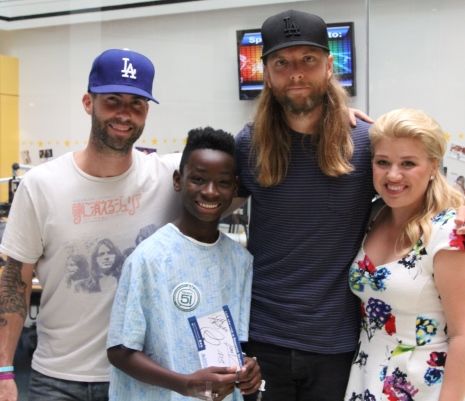 Kelly Clarkson and Maroon 5 Sing Happy Birthday at Seacrest Studios!