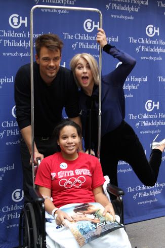 Julianne Hough and Josh Duhamel Hang Out At Seacrest Studios!