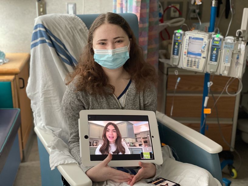 Emily in Paris Star, Lily Collins, Talks with Philadelphia Patients
