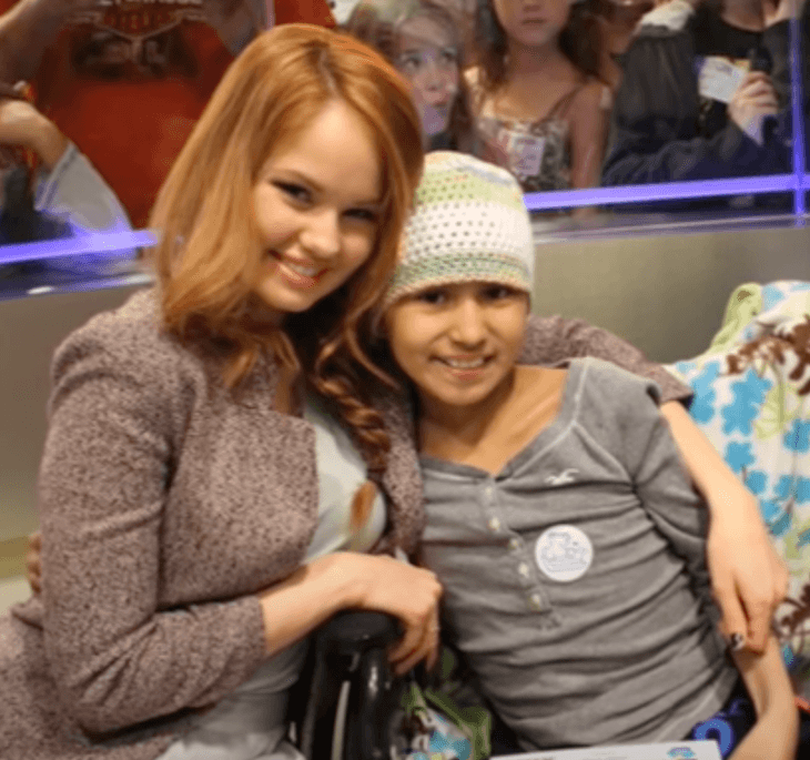 Debby Ryan Spreads Holiday Cheer at Seacrest Studios