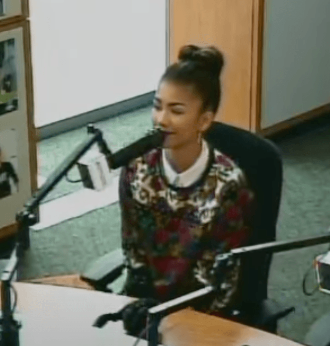 Zendaya Shakes Things Up at Seacrest Studios