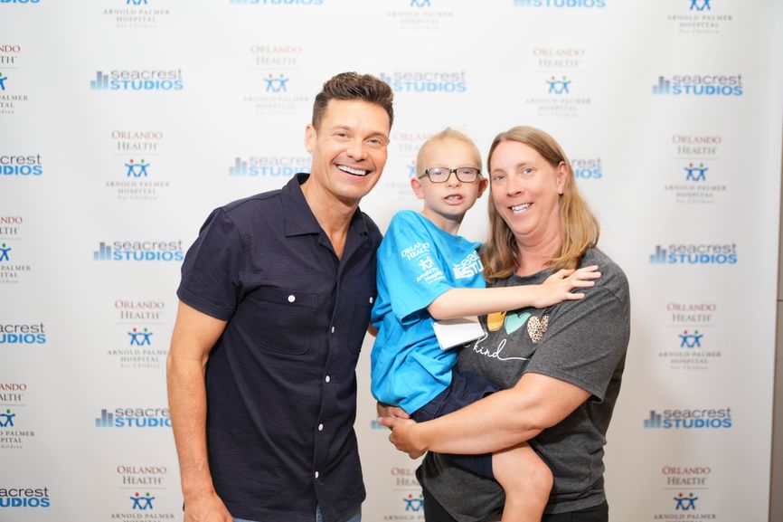 Ryan Seacrest Visits Patients at Orlando Health Arnold Palmer Hospital for Children