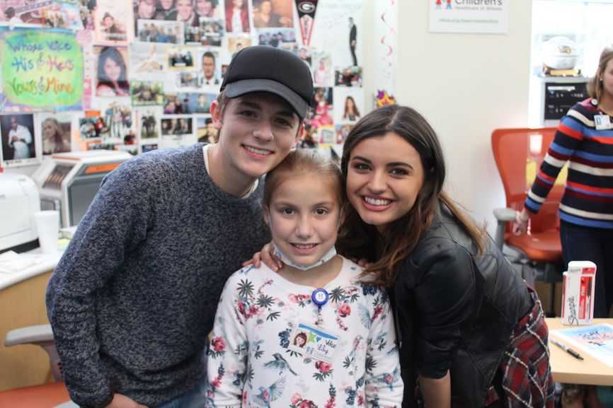 Rebecca Black And Dylan Dauzat Visit Seacrest Studios During DigiTour Stop