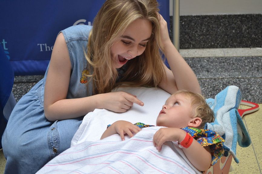 Sabrina Carpenter Sings For Patients In Seacrest Studios Philadelphia