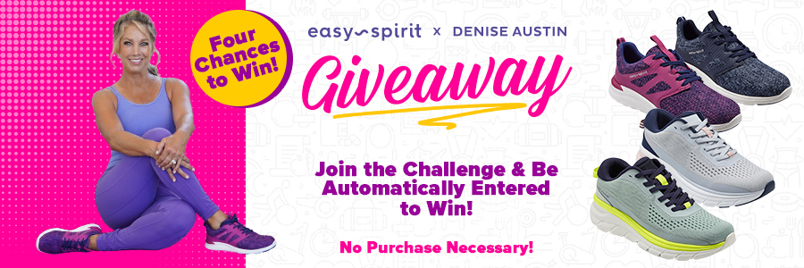 Join the Challenge to be Entered into the Denise Austin Easy Spirit Shoe Giveaway with 4 Chances to Win!