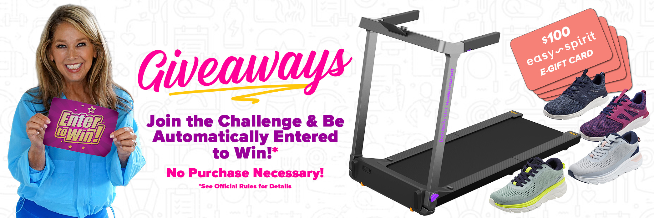 Join the Challenge to be Entered into the Denise Austin 4-Week Walking Challenge Giveaways!