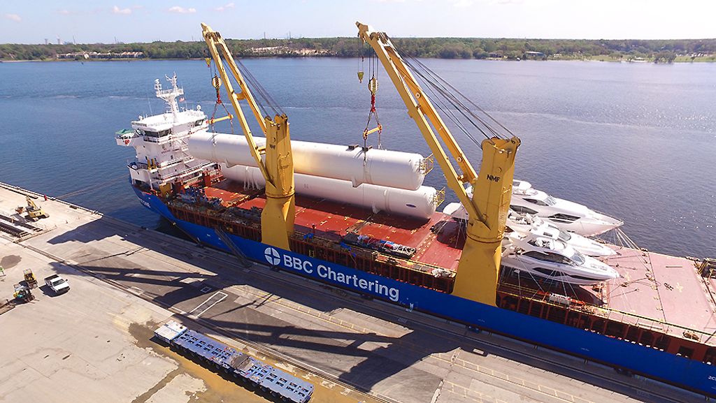 New Massive LNG Storage Tanks Arrive for Crowley’s Jacksonville