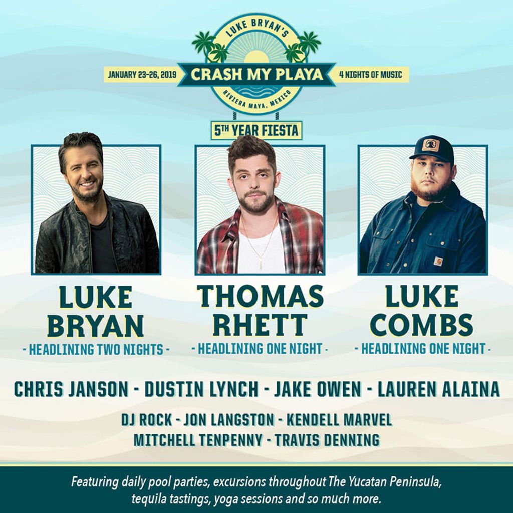 Luke Bryan's "Crash My Playa 5th Year Fiesta" Announces Additional