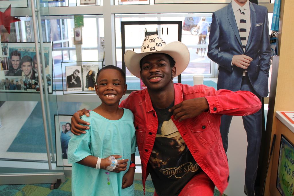 Lil Nas X Visits A Packed Seacrest Studio At CHOA