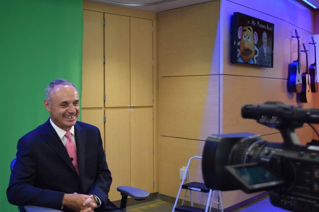 Rob Manfred Visits Seacrest Studios During All-Star Week